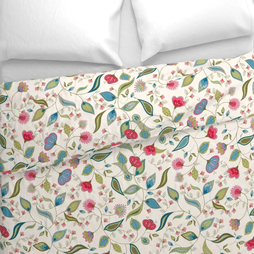 Boho Springy-04 Duvet Cover - Pink alternate view