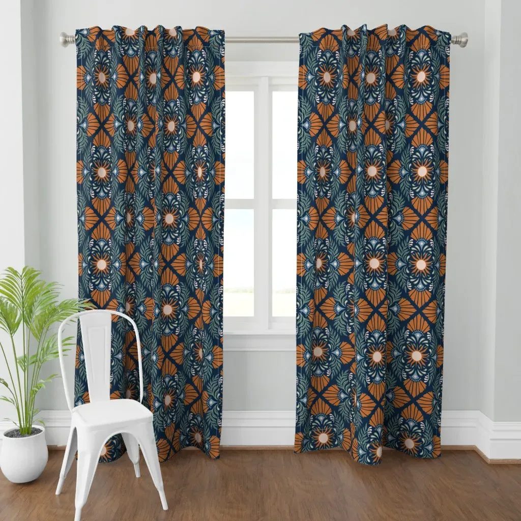 Boho Sunshine Curtain Panel - Burnt Orange product