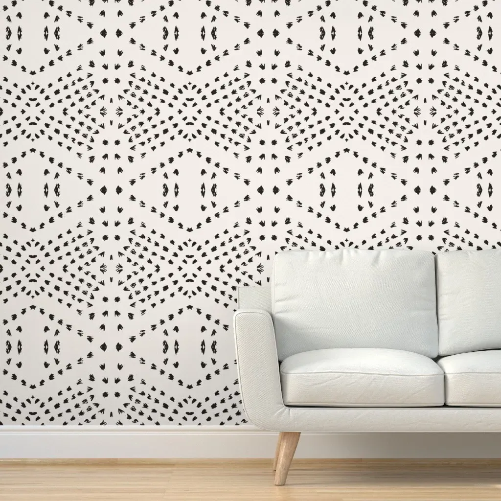 Boho Tile Large Peel and Stick Wallpaper - Black product