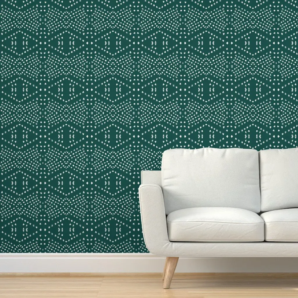 Boho Tile Peel and Stick Wallpaper - Green, Teal product