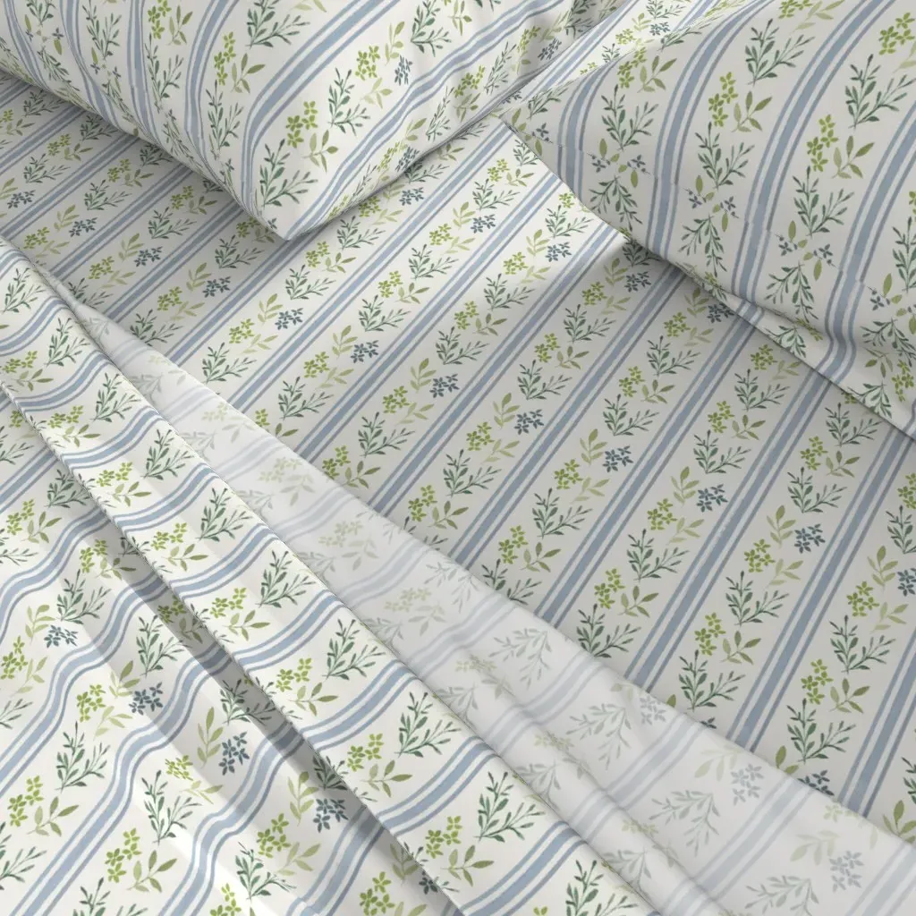 Boho Watercolor Stripes Full Sheet Set alternate view