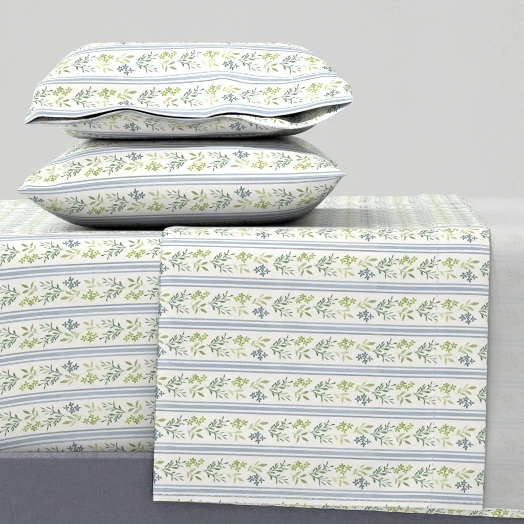 Boho Watercolor Stripes Full Sheet Set product