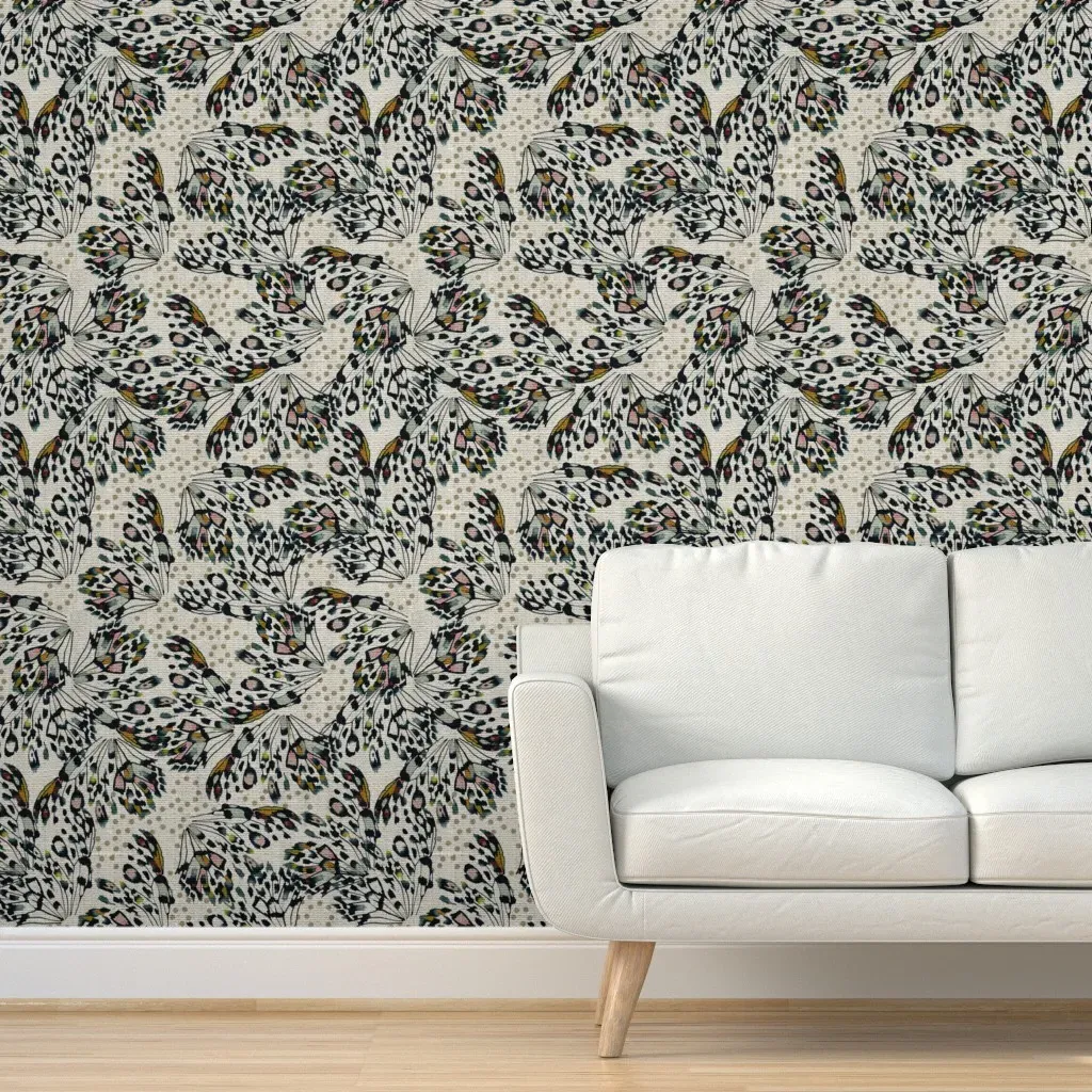 Bokeh Wings Peel and Stick Wallpaper - Beige product