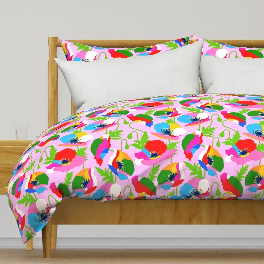 Bold Floral Poppies M Duvet Cover - Pink product