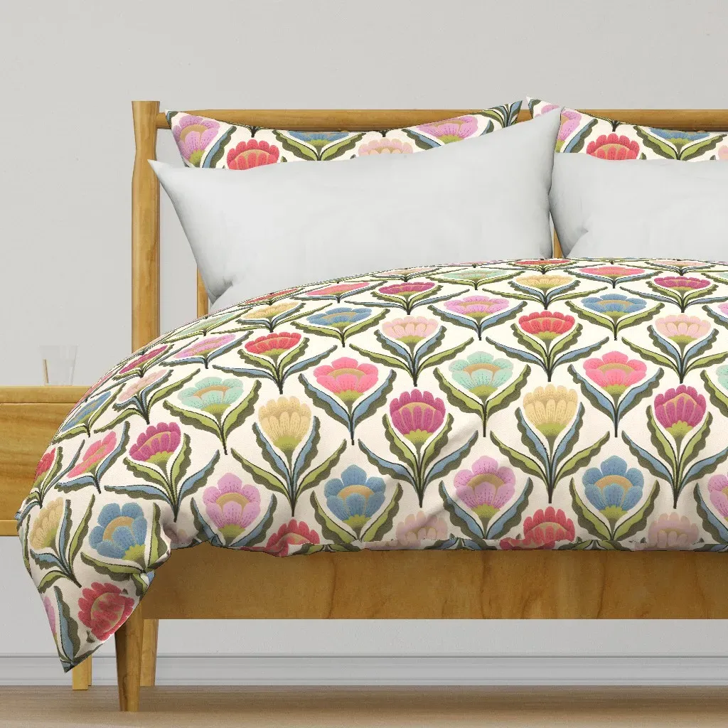 Bold Folk Vintage Duvet Cover - Pink product
