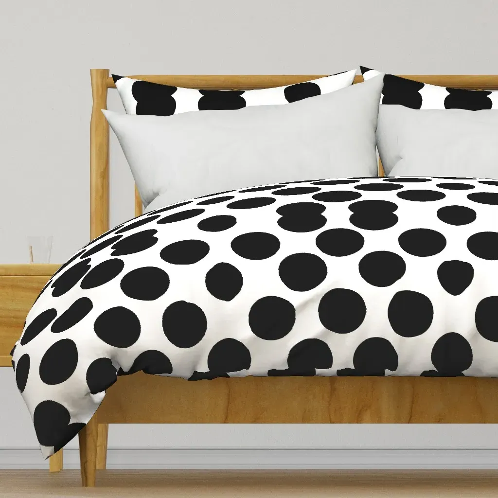 Bold Large Scale Hand Drawn Duvet Cover - Black product