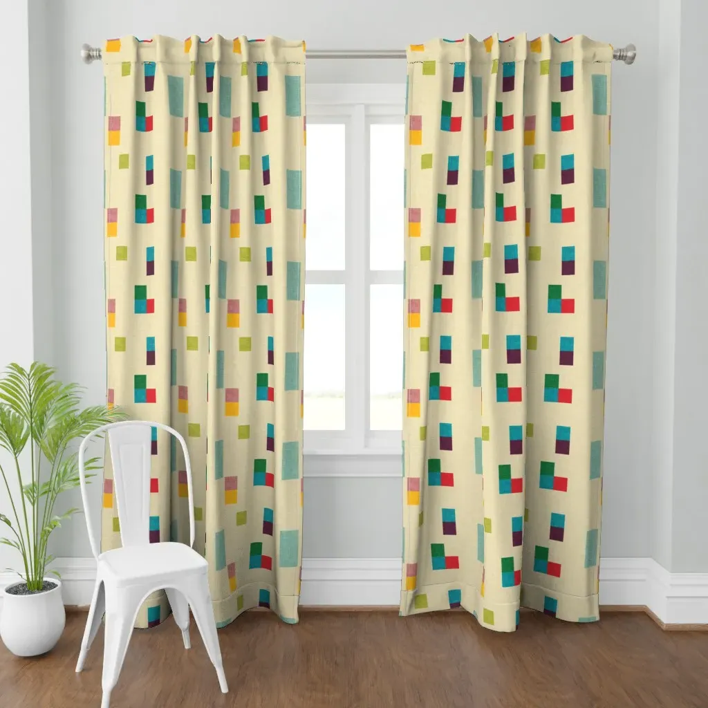Bold Minimalism Pearl Curtain Panel - Teal product