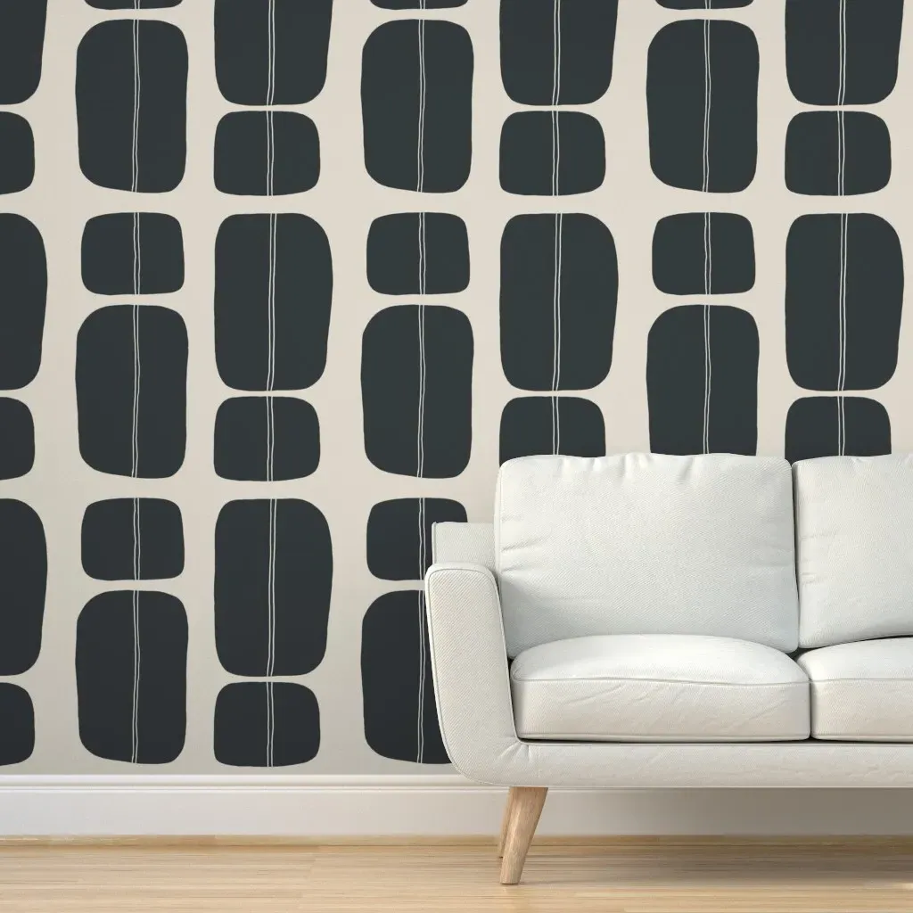 Bold Minimalistic Peel and Stick Wallpaper - Black product