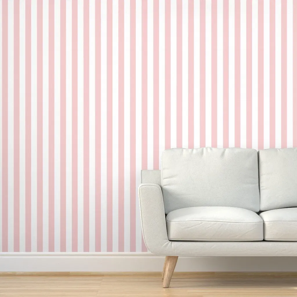 Bold Stripe Dogwood Vertical Peel and Stick Wallpaper - Pink product