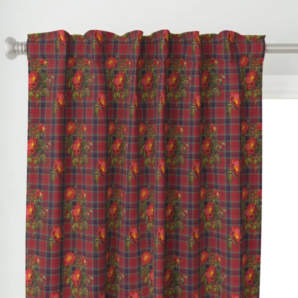 Bonny Lass Of Fraser Curtain Panel - Red alternate view