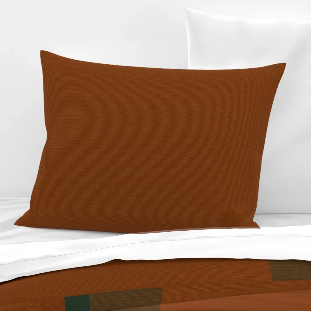 Border Stripe Standard Knife Edge Cushion Cover - Burnt Orange, Cotton Sateen product