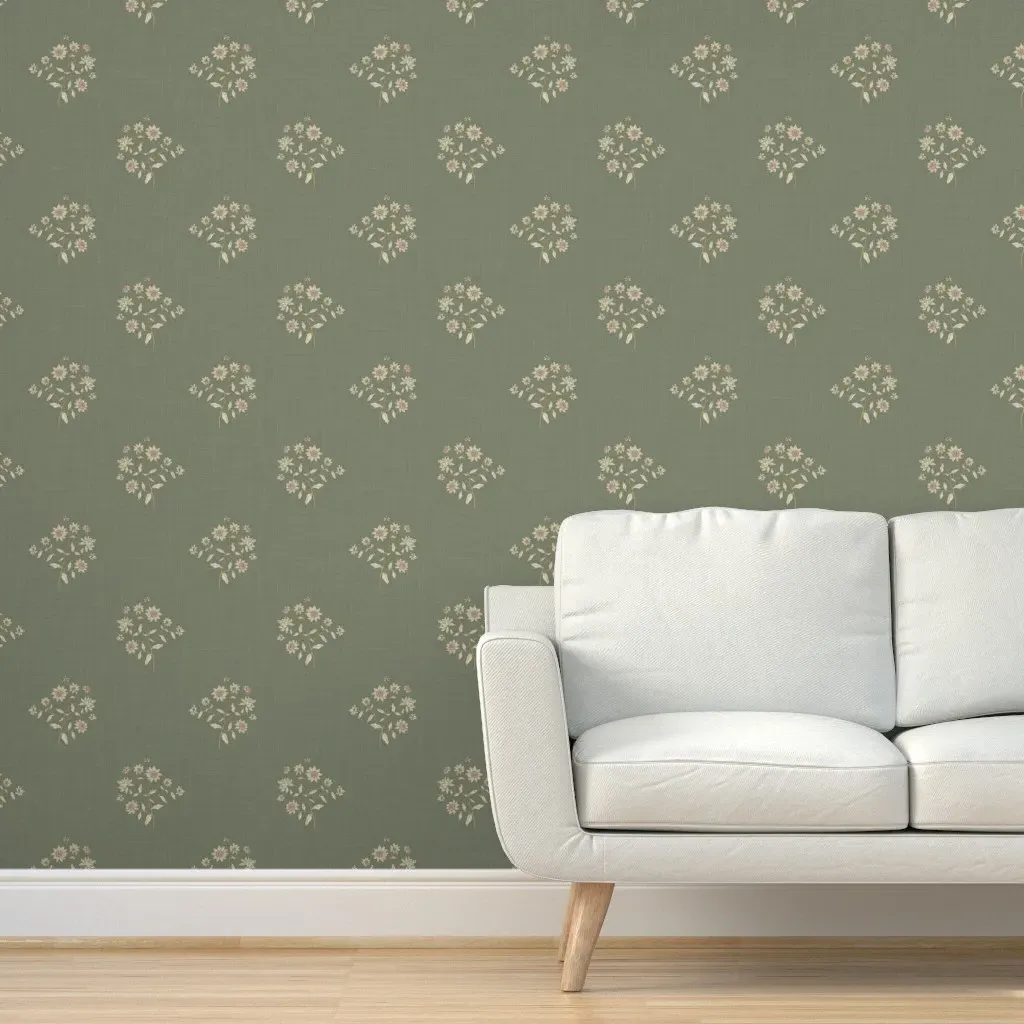 Botanica Rosepine Peel and Stick Wallpaper - Sage Green product