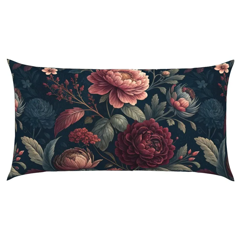 Botanical Bloom King Pillow Sham - Pink, Navy product