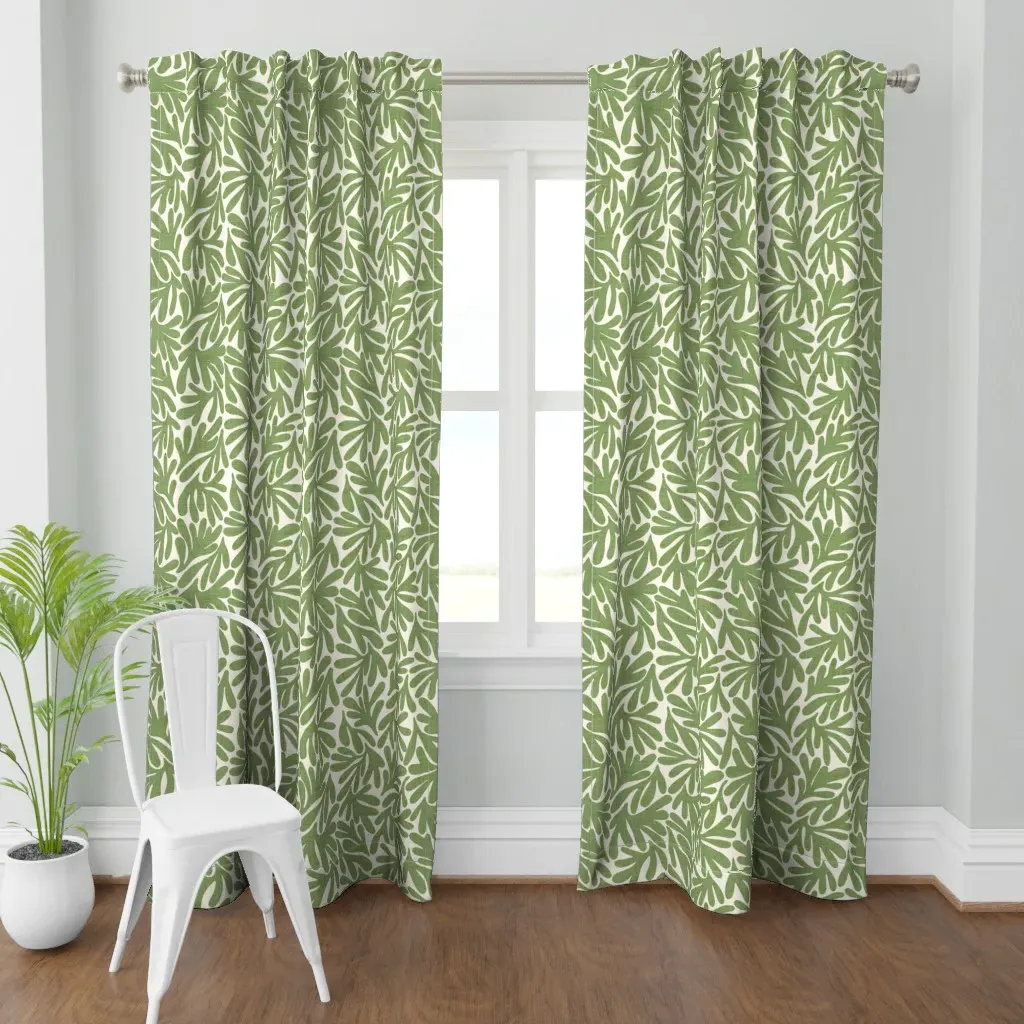 Botanical Breeze Hand Curtain Panel - Sage Green product