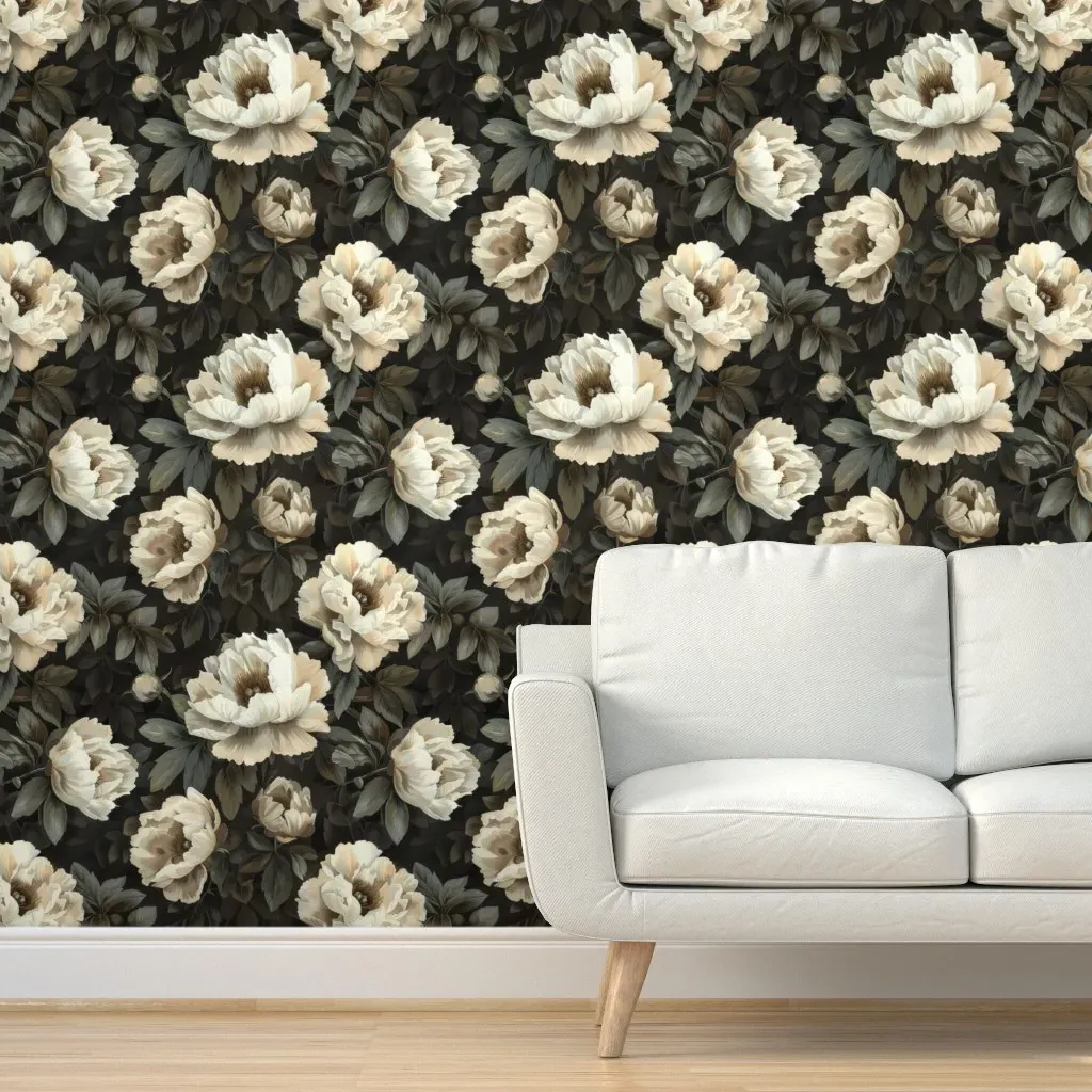 Botanical Floral Peel and Stick Wallpaper - Ivory product