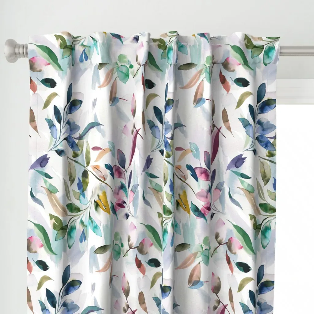 Botanical Grandmillennial Curtain Panel - Dusty Pink alternate view