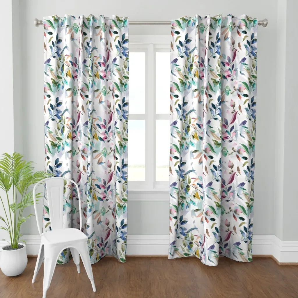 Botanical Grandmillennial Curtain Panel - Dusty Pink product