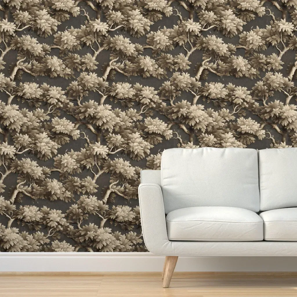 Botanical Motif Peel and Stick Wallpaper - Beige product