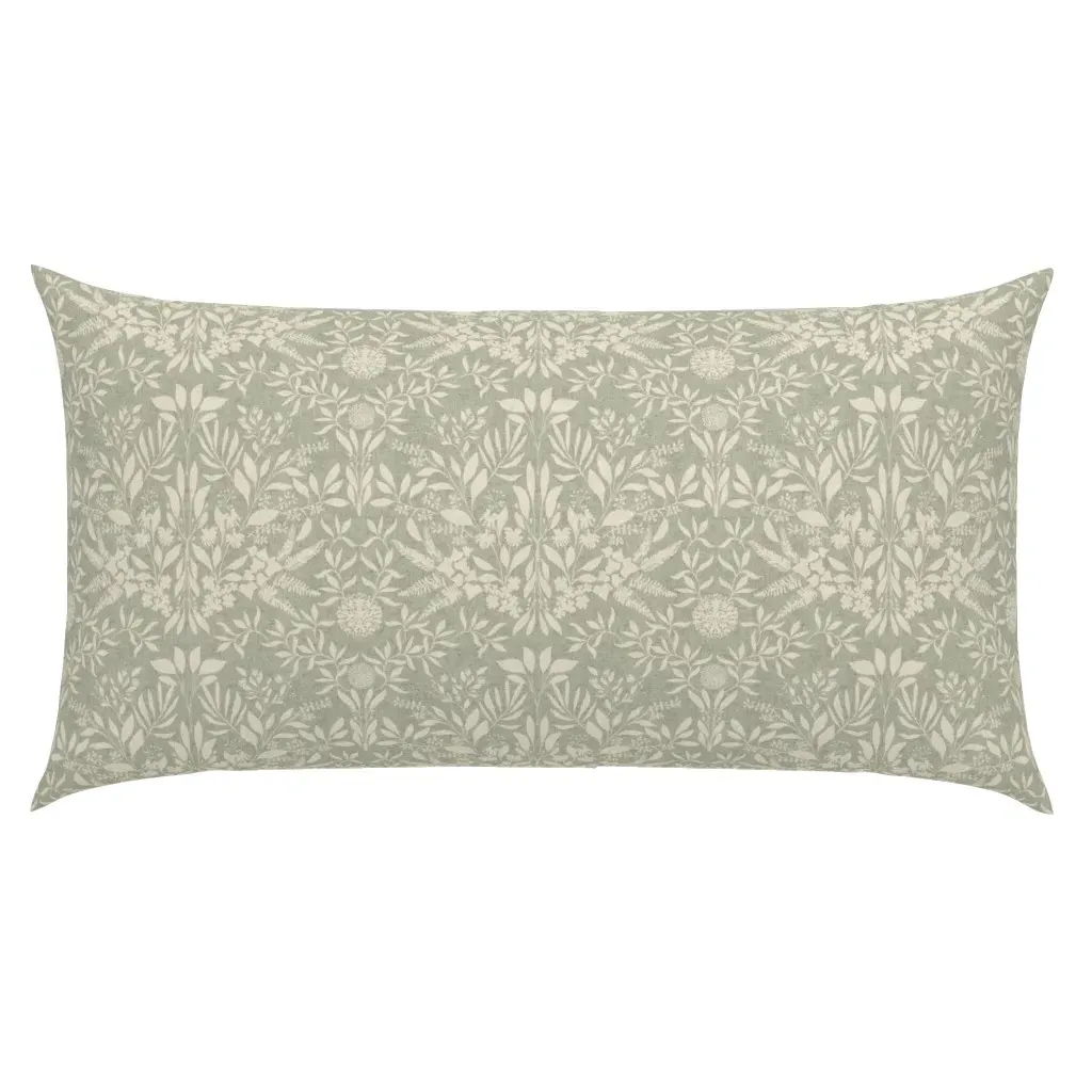 Botanical Sketched Forest Damask King Pillow Sham - Sage Green product