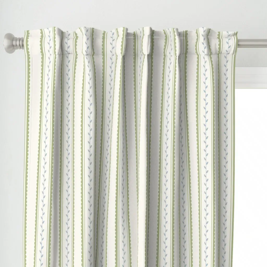 Botanical Vertical Curtain Panel - Green alternate view
