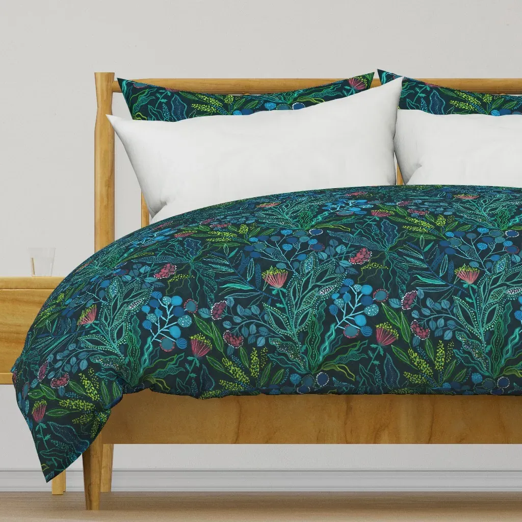 Botanical Vibes Australian Duvet Cover - Teal product