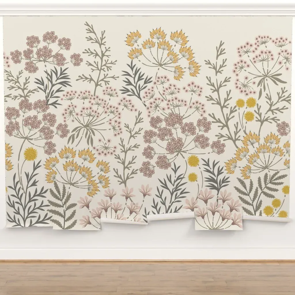 Botanical Weeds Meadow Peel and Stick Wall Mural product