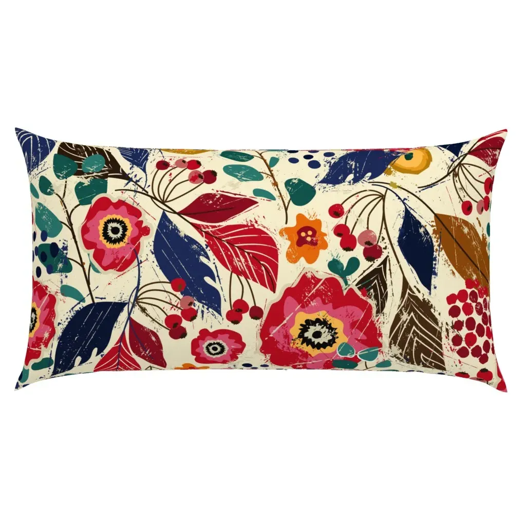 Botanical Wood Cut Jumbo King Pillow Sham - Pink product
