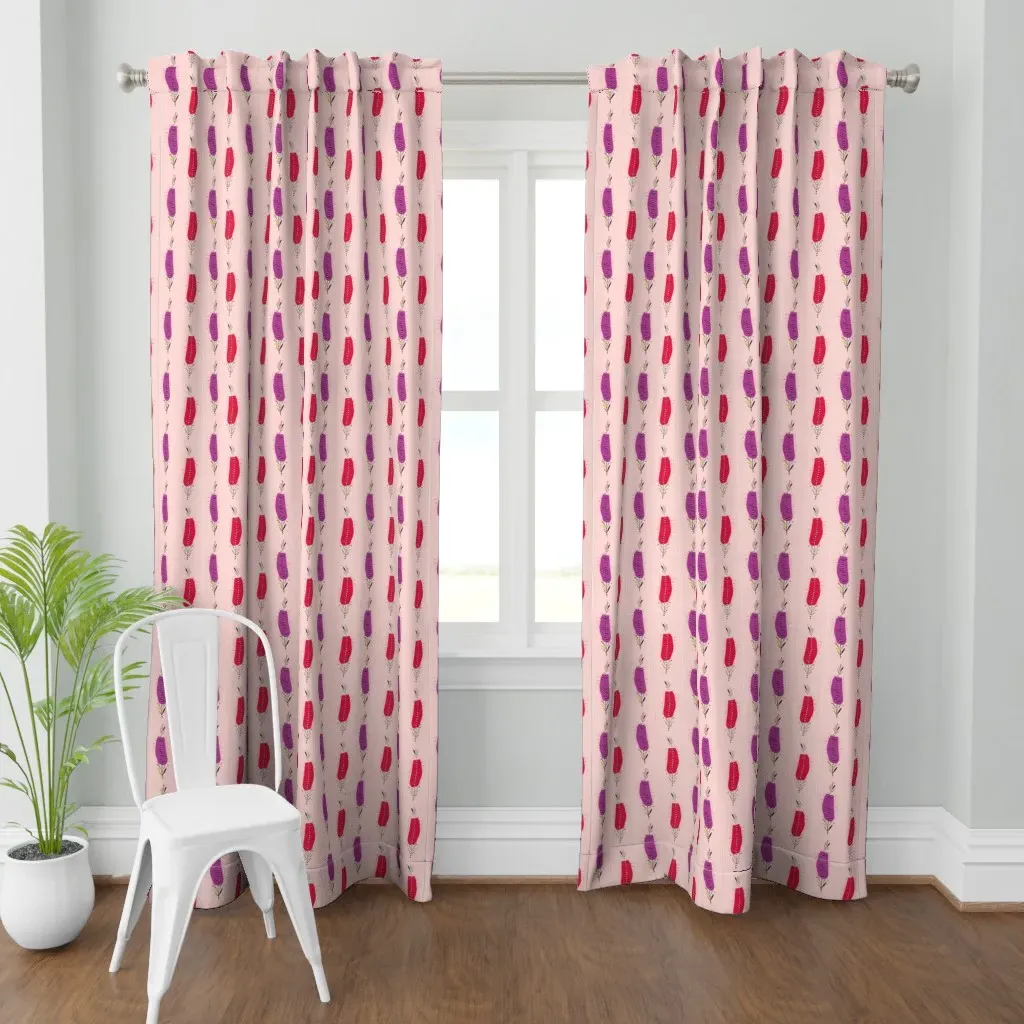 Bottle Brush Small Curtain Panel - Pink product