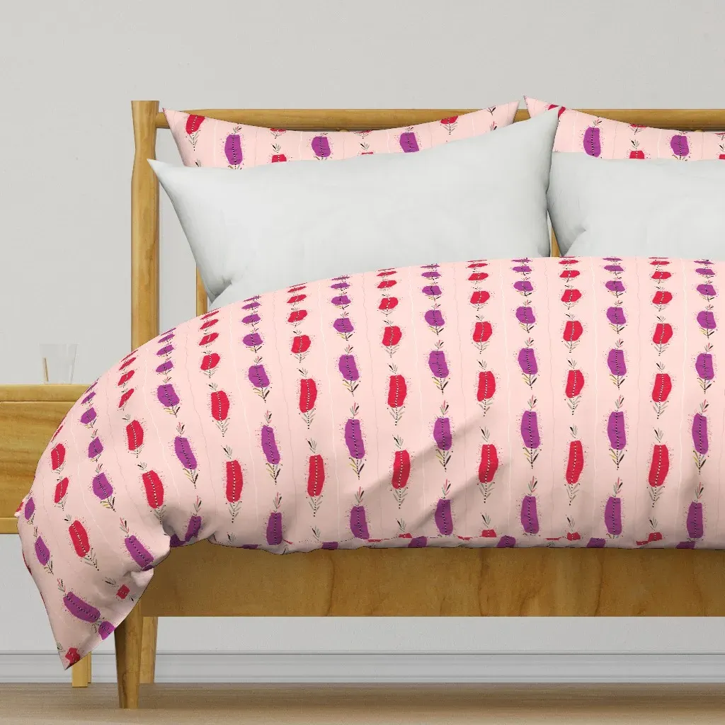 Bottle Brush Small Duvet Cover - Pink product