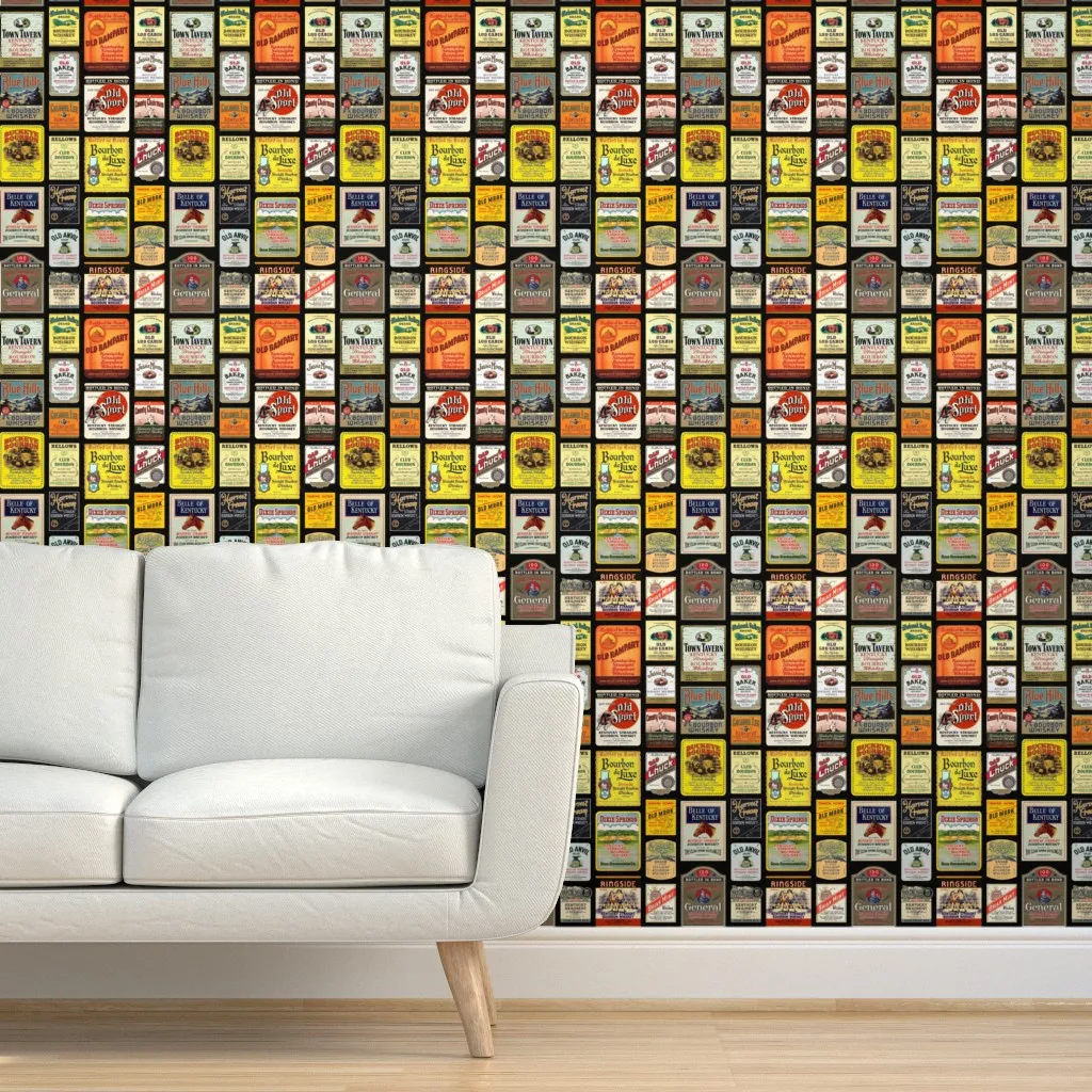 Bourbon Peel and Stick Wallpaper Removable - Brown, Fabric product