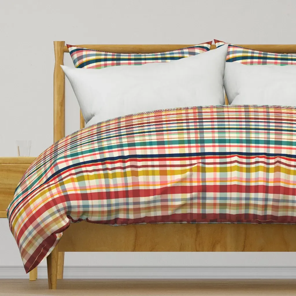 Boy Scout Plaid Duvet Cover - Off-White product