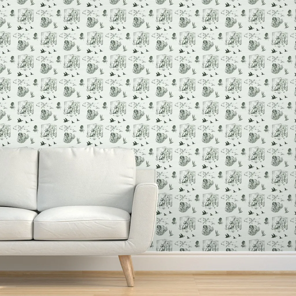 Boykin Hunt Toile Peel and Stick Wallpaper - Green product