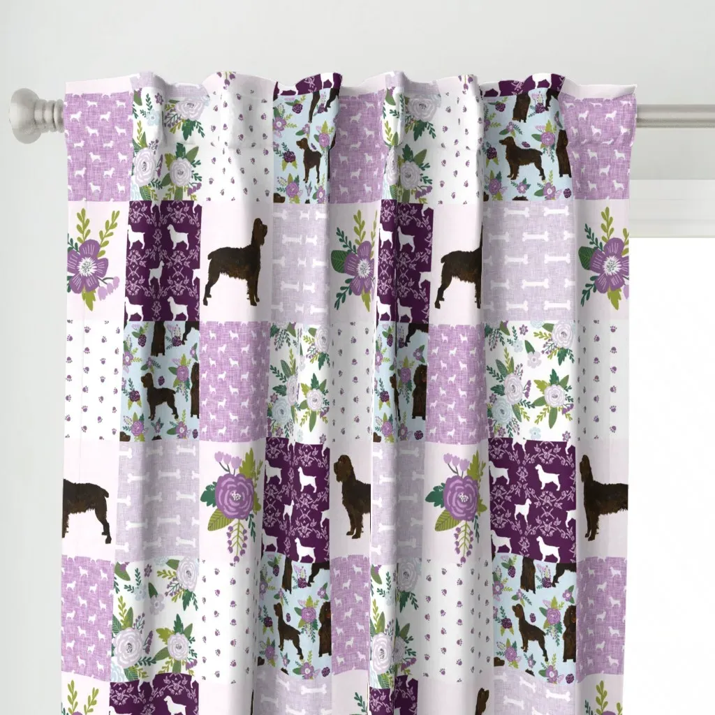 Boykin Spaniel Pet Quilt Curtain Panel - Lavender alternate view