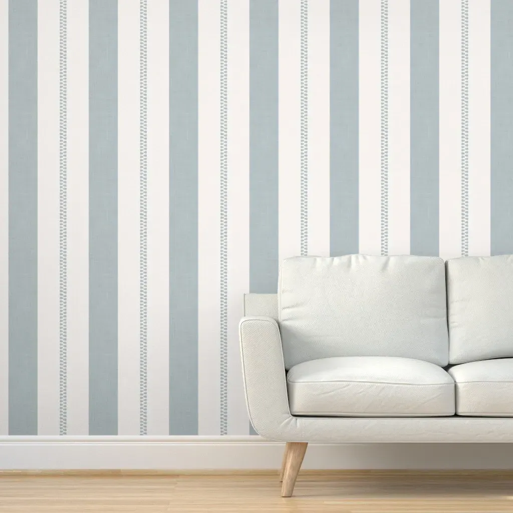 Braided Knot Stripe Peel and Stick Wallpaper - Coastal Calm Blue product