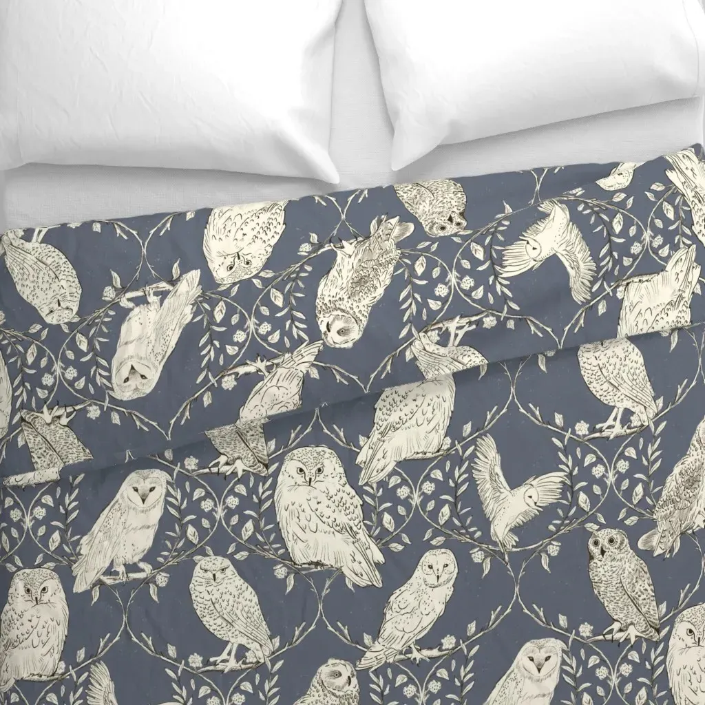 Branches And Vines Woodland Duvet Cover - Cream alternate view