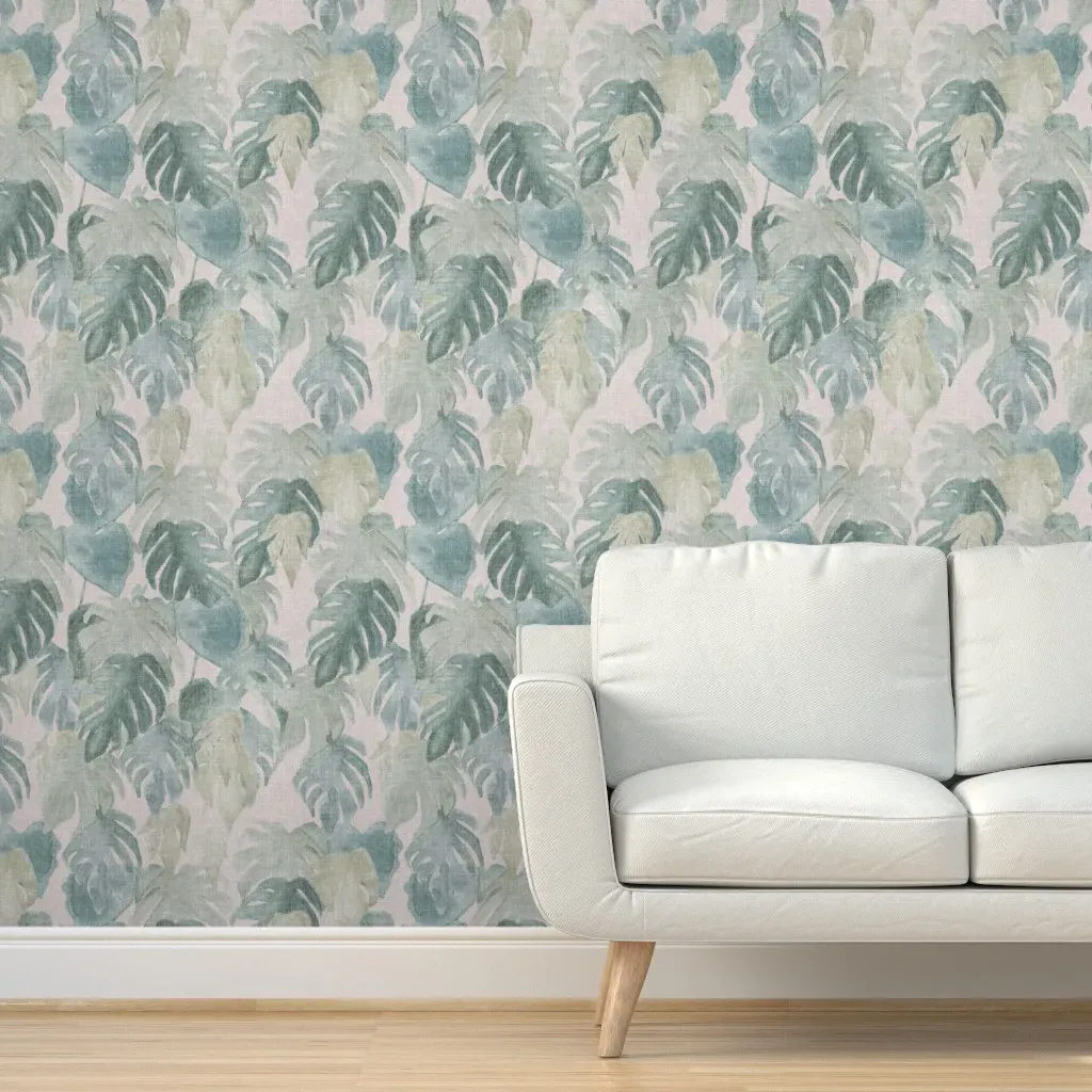 Brazil Tropical Monstera Peel and Stick Wallpaper - Sage Green product