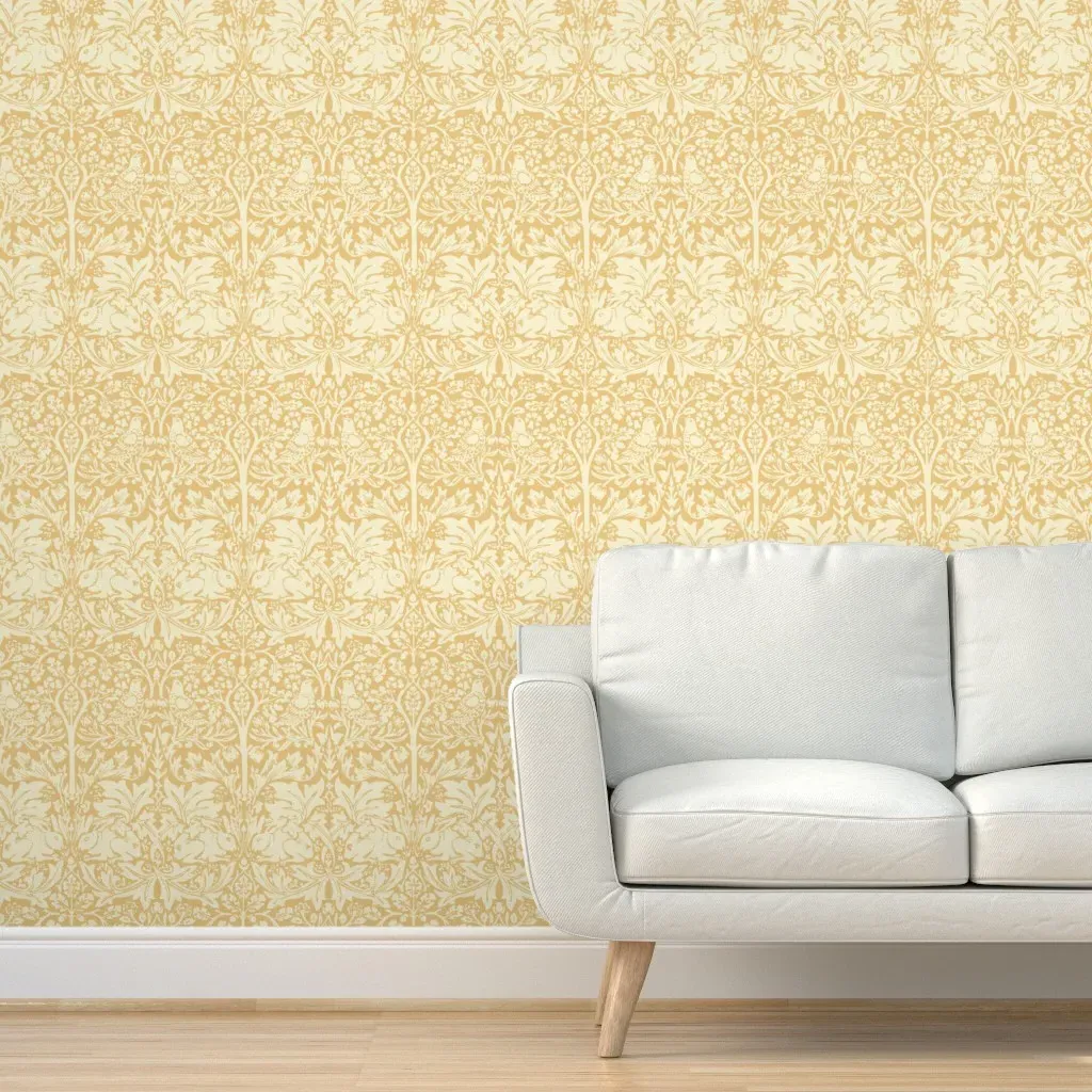 Brer Rabbit In Yellow Raincoat Peel and Stick Wallpaper - Pale Gold product