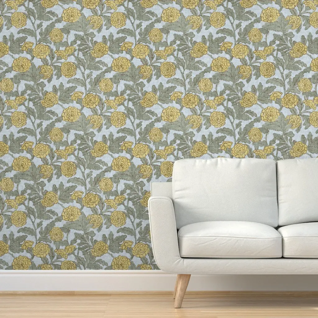 Bridget Version 2 Ophelia Peel and Stick Wallpaper - Mustard Yellow product