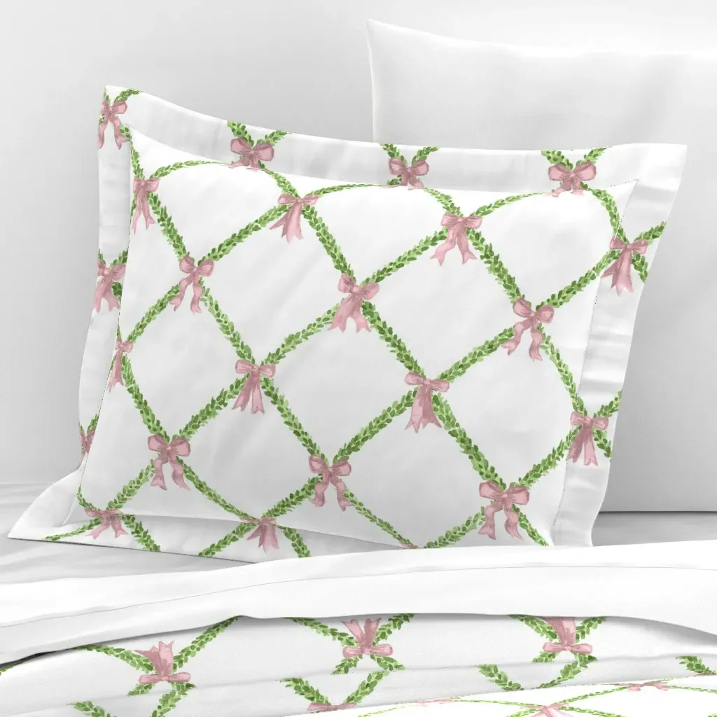 Bridgitte Standard Flanged Cushion Cover - Green, Cotton Sateen product