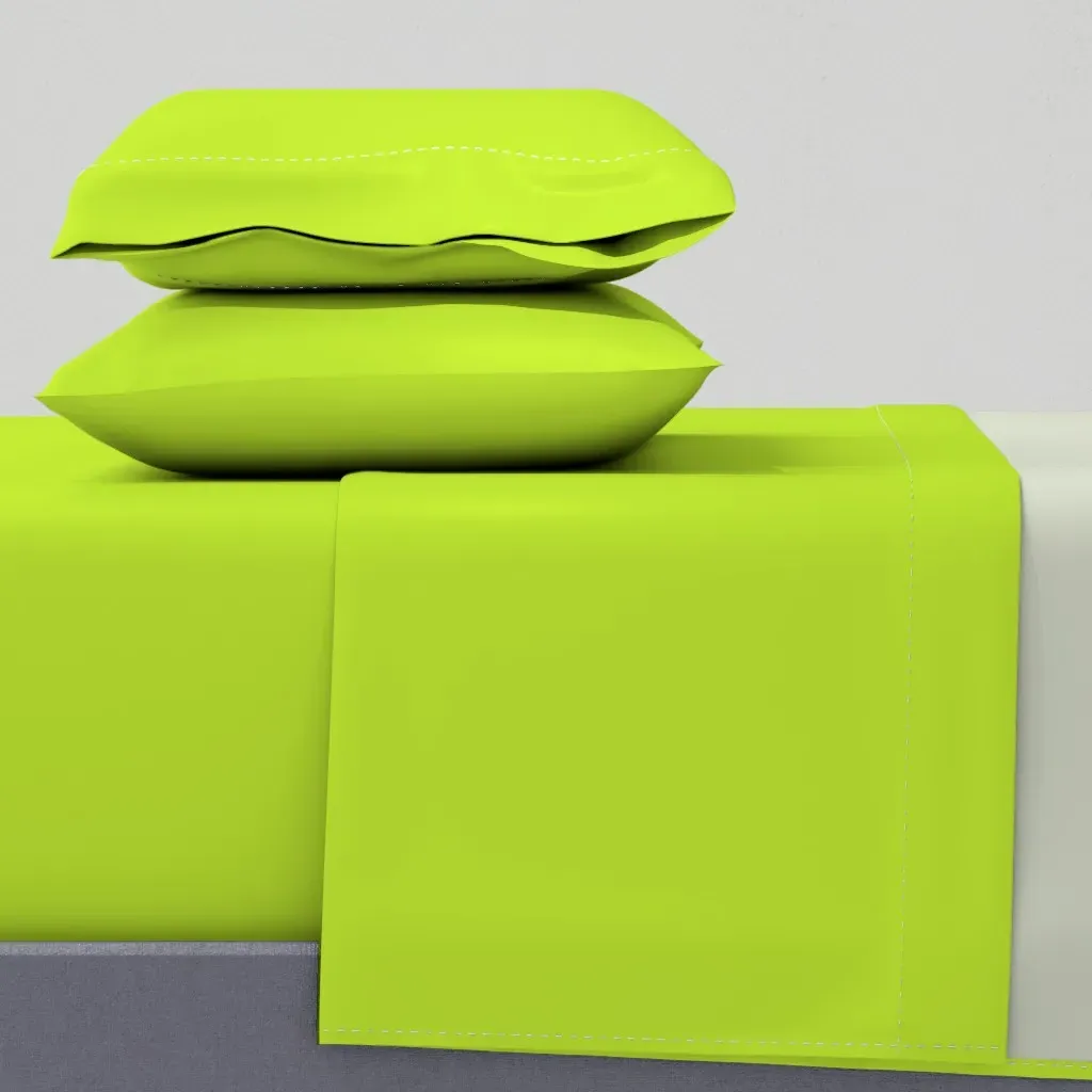 Bright Acid Lime Queen Sheet Set - Chartreuse product