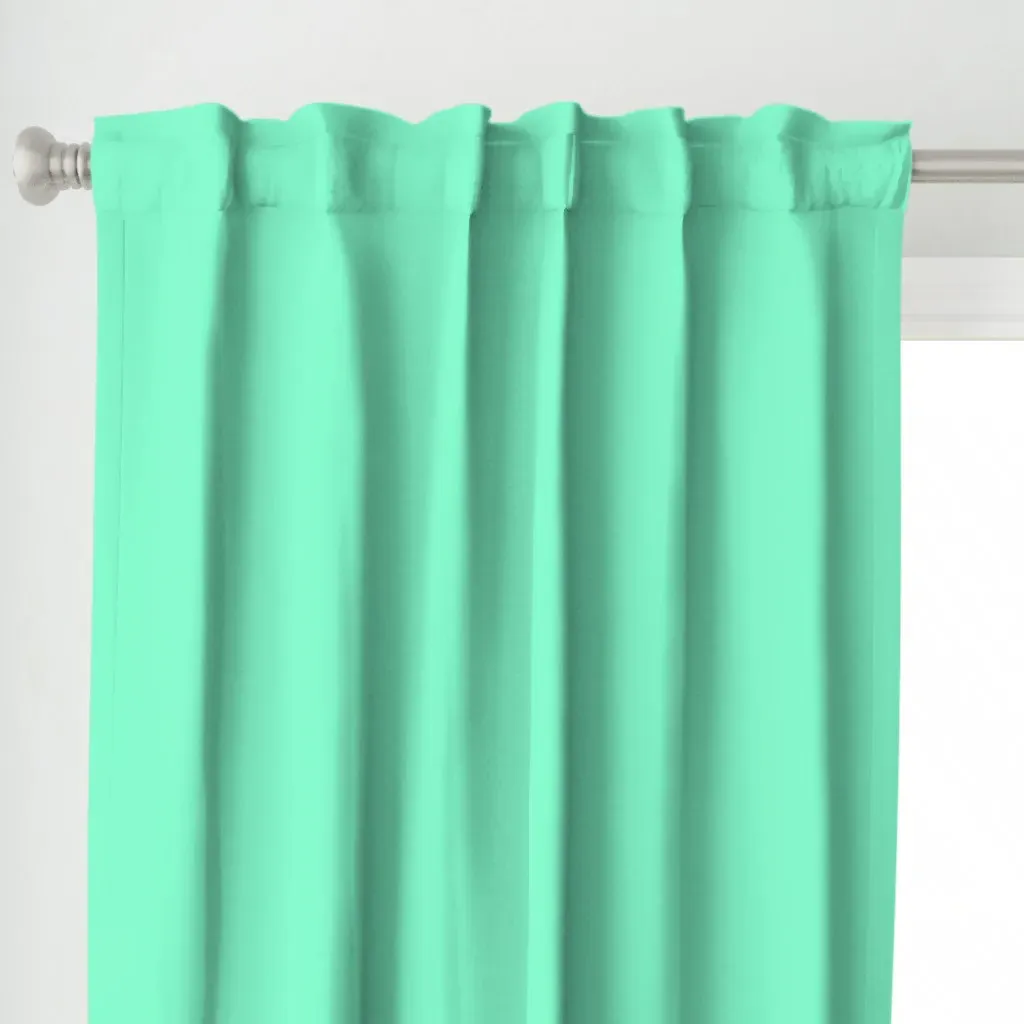 Bright Aqua Curtain Panel alternate view