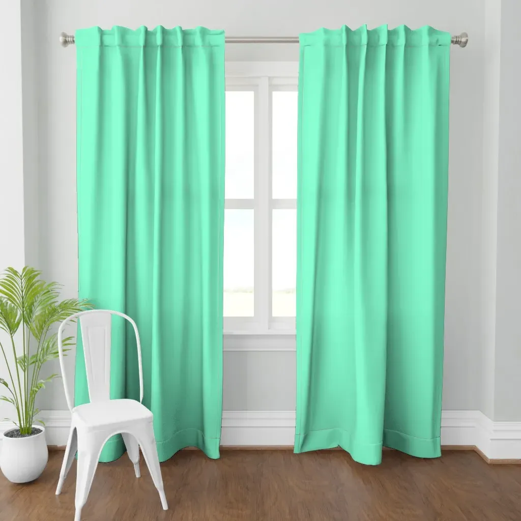Bright Aqua Curtain Panel product