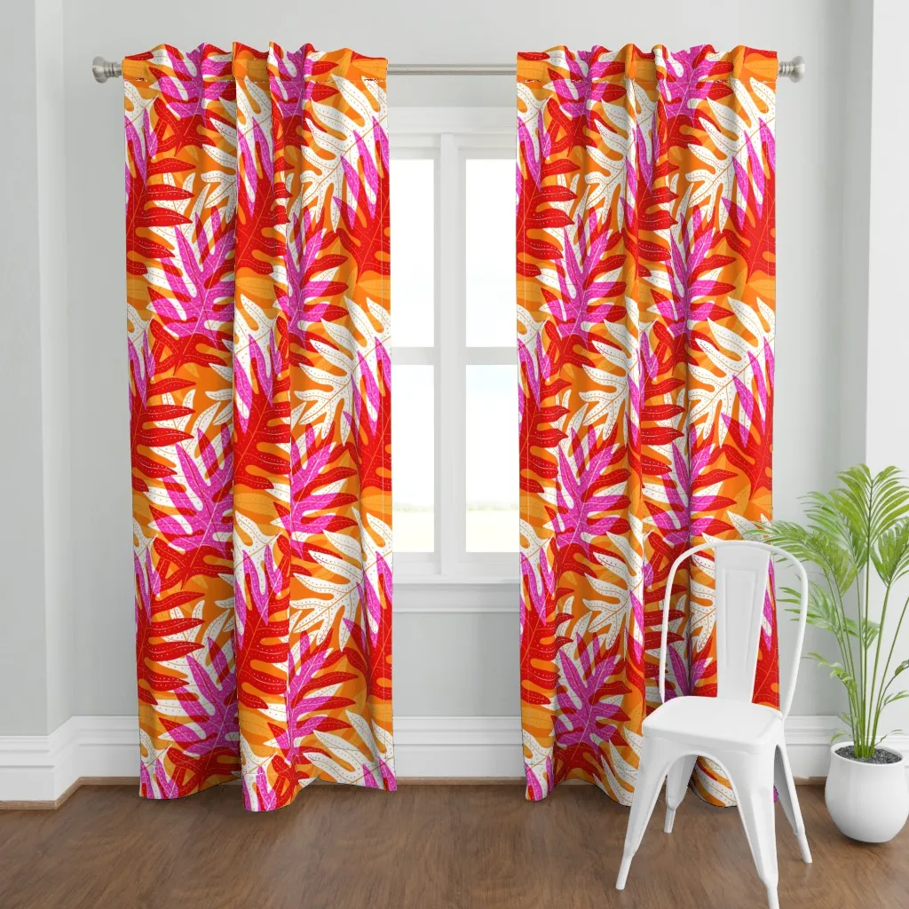 Bright Pinks Lauae Curtain Panel - Red product