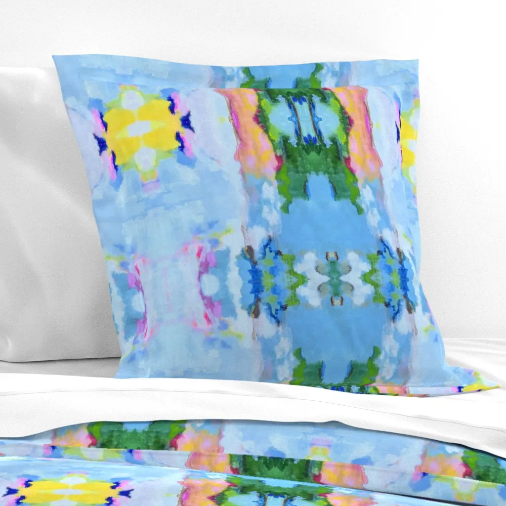 Bright Summer Sky Euro Pillow Sham - Blue product