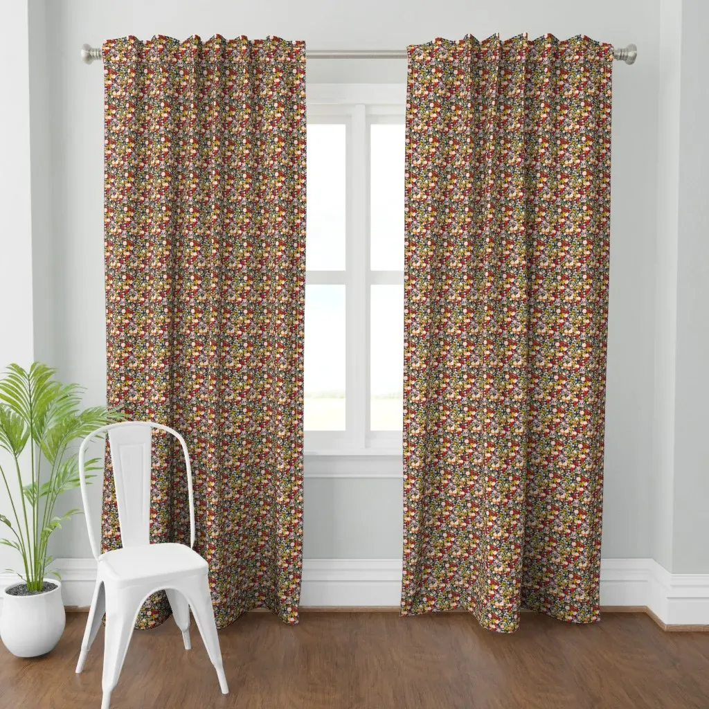 Bright & Tiny Sweet Curtain Panel - Dark Blue product