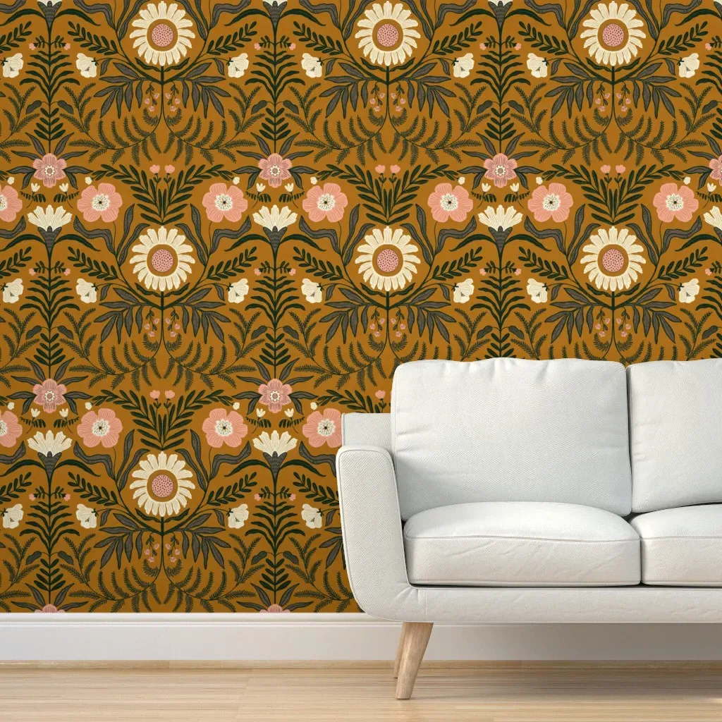 Brighton Peel and Stick Wallpaper - Burnt Orange product