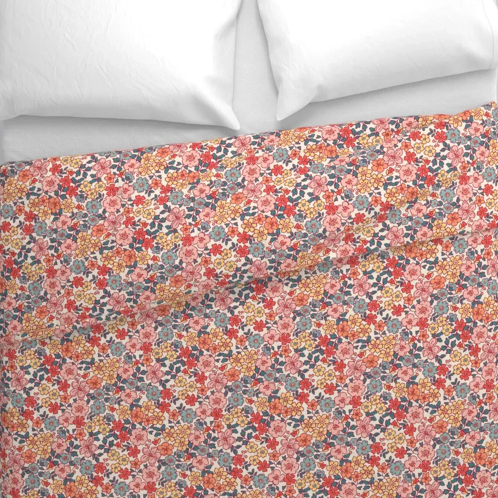 Brinley Vintage Ditsy Duvet Cover - Pink alternate view