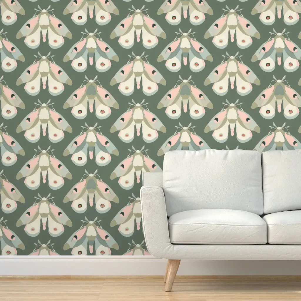 Brit Butterflies Peel and Stick Wallpaper - Pale Beige product