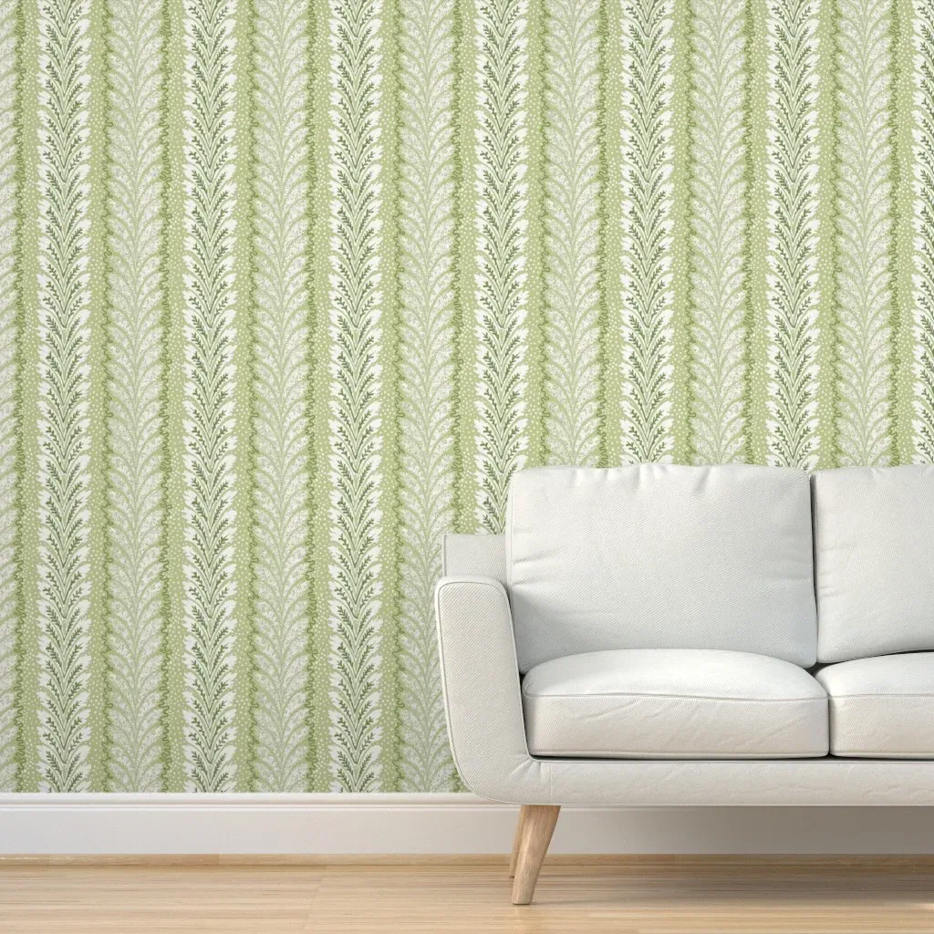 British Feather Peel and Stick Wallpaper - Green product