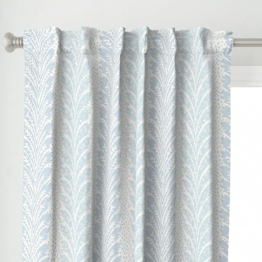 British Feather Reverse Curtain Panel - Powder Blue alternate view